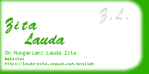 zita lauda business card